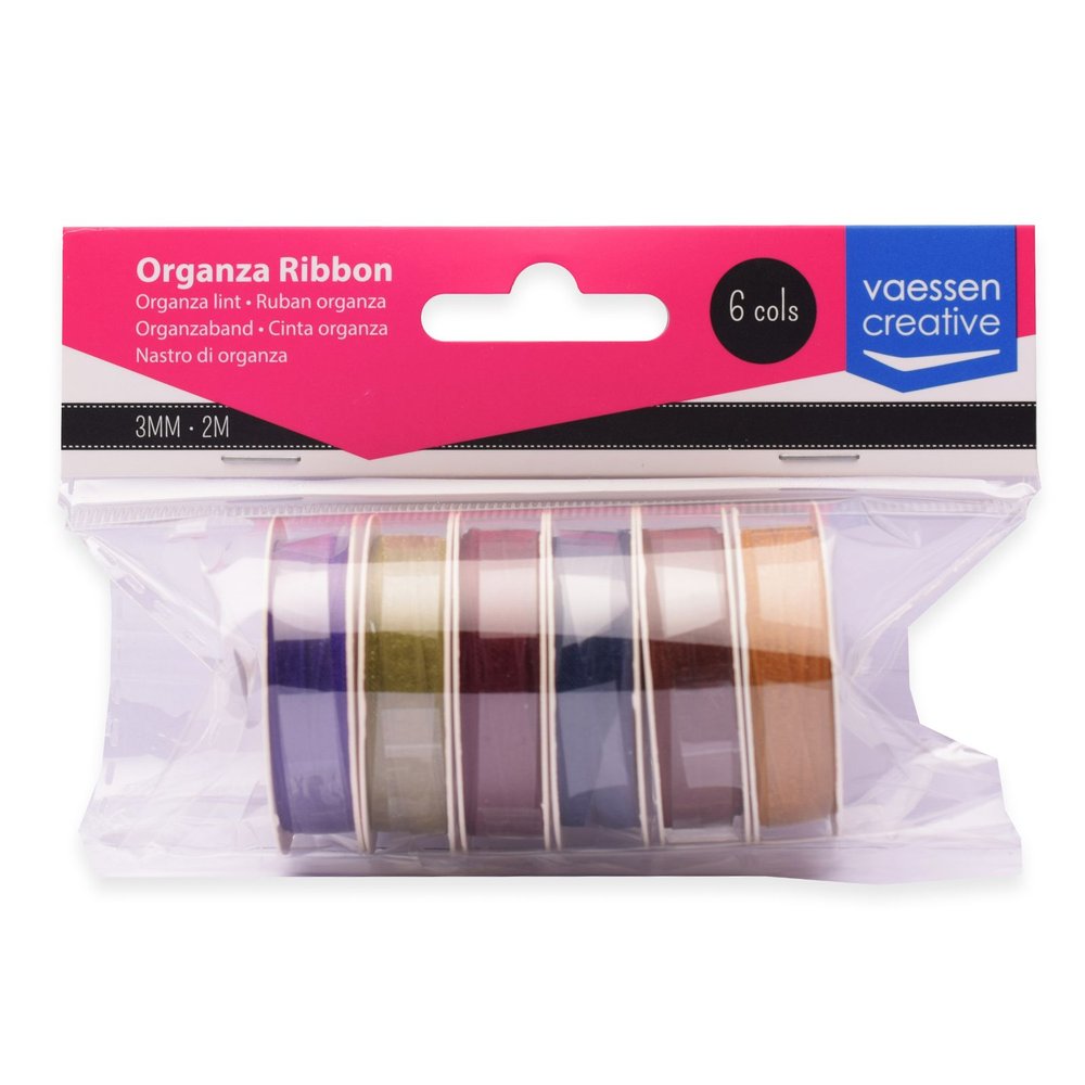 Vaessen Creative Organza Set 6 Colors 3mmx2m Autumn