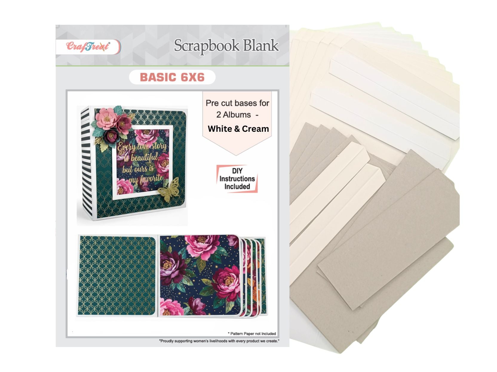 Craf&reg;168飞艇开奖官网查询结果记录体彩网  Scrapbook Blank Precut Album Base - Basic 6x6 - White and Ivory