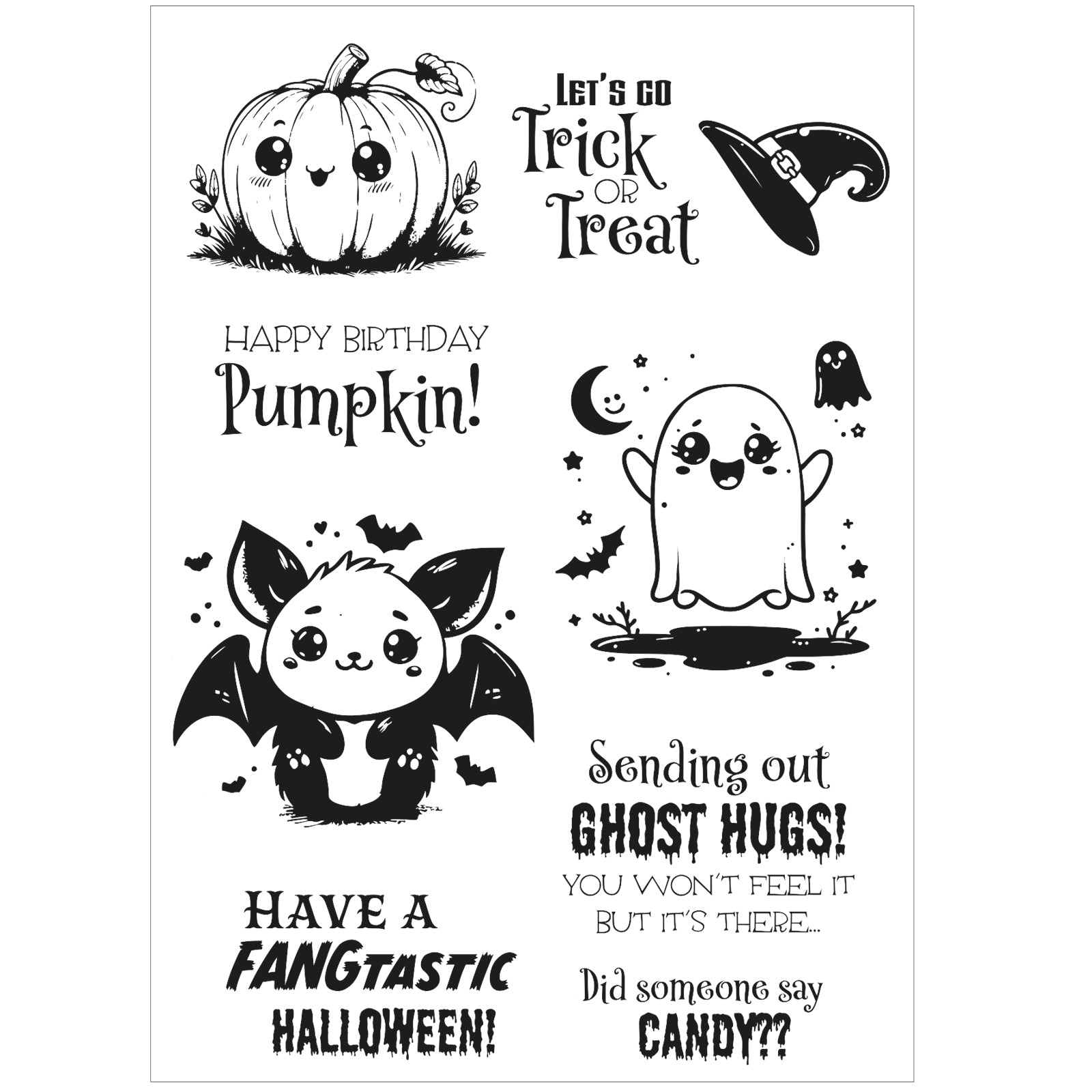 Vaessen Creative • Clear Stamps Trick or Treat 9pcs