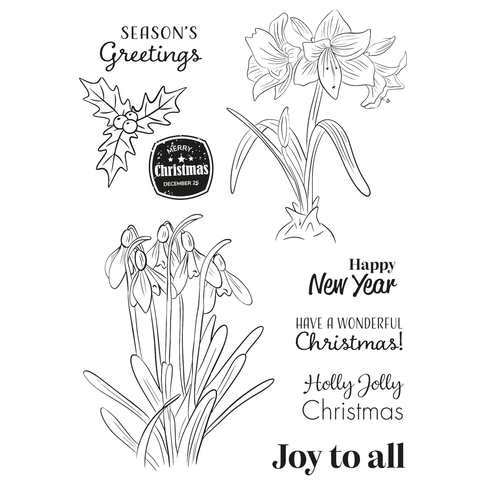 Vaessen Creative • Clear Stamps Joy To All