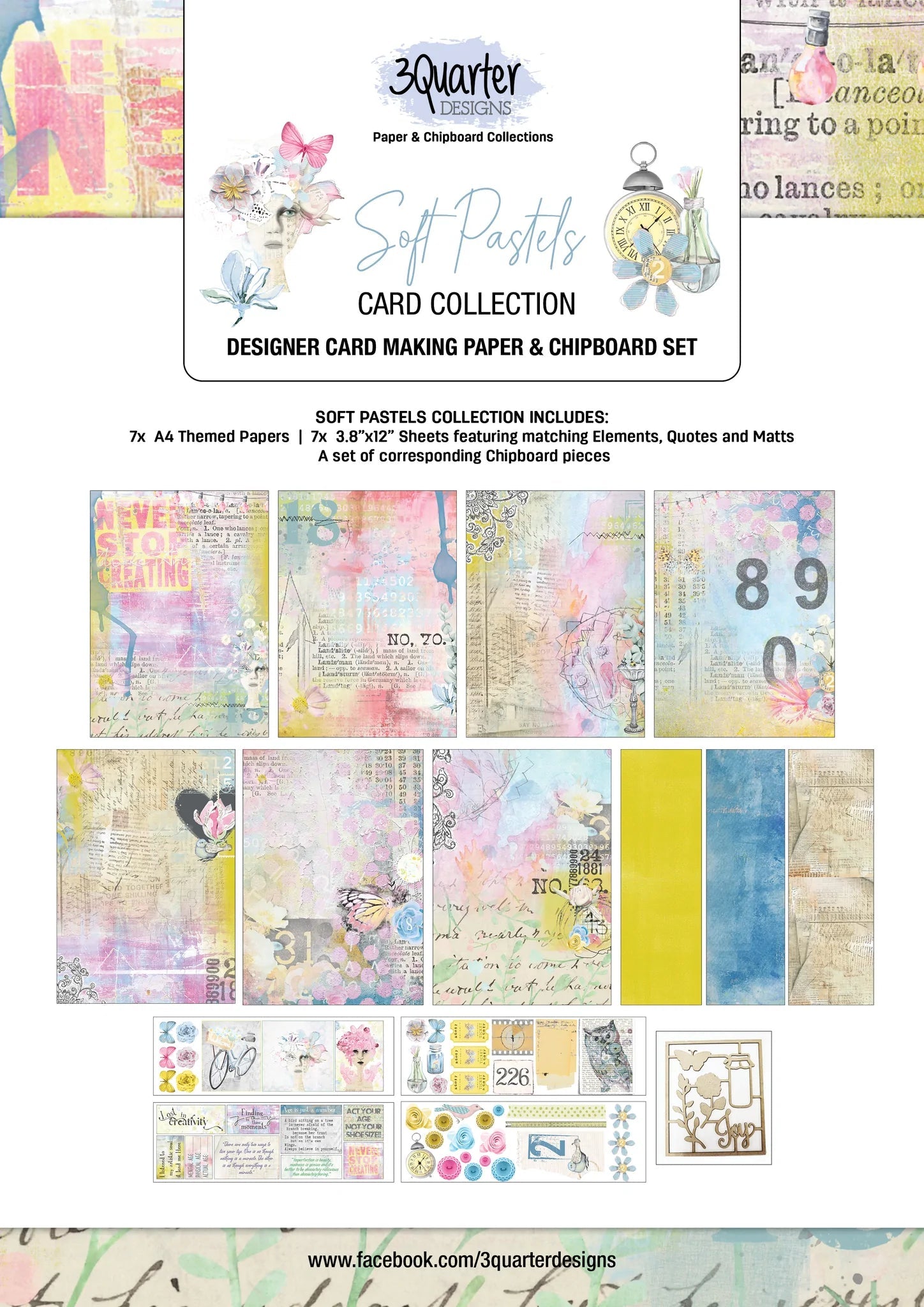 3Quarter Designs - Card Collection - Soft Pastels