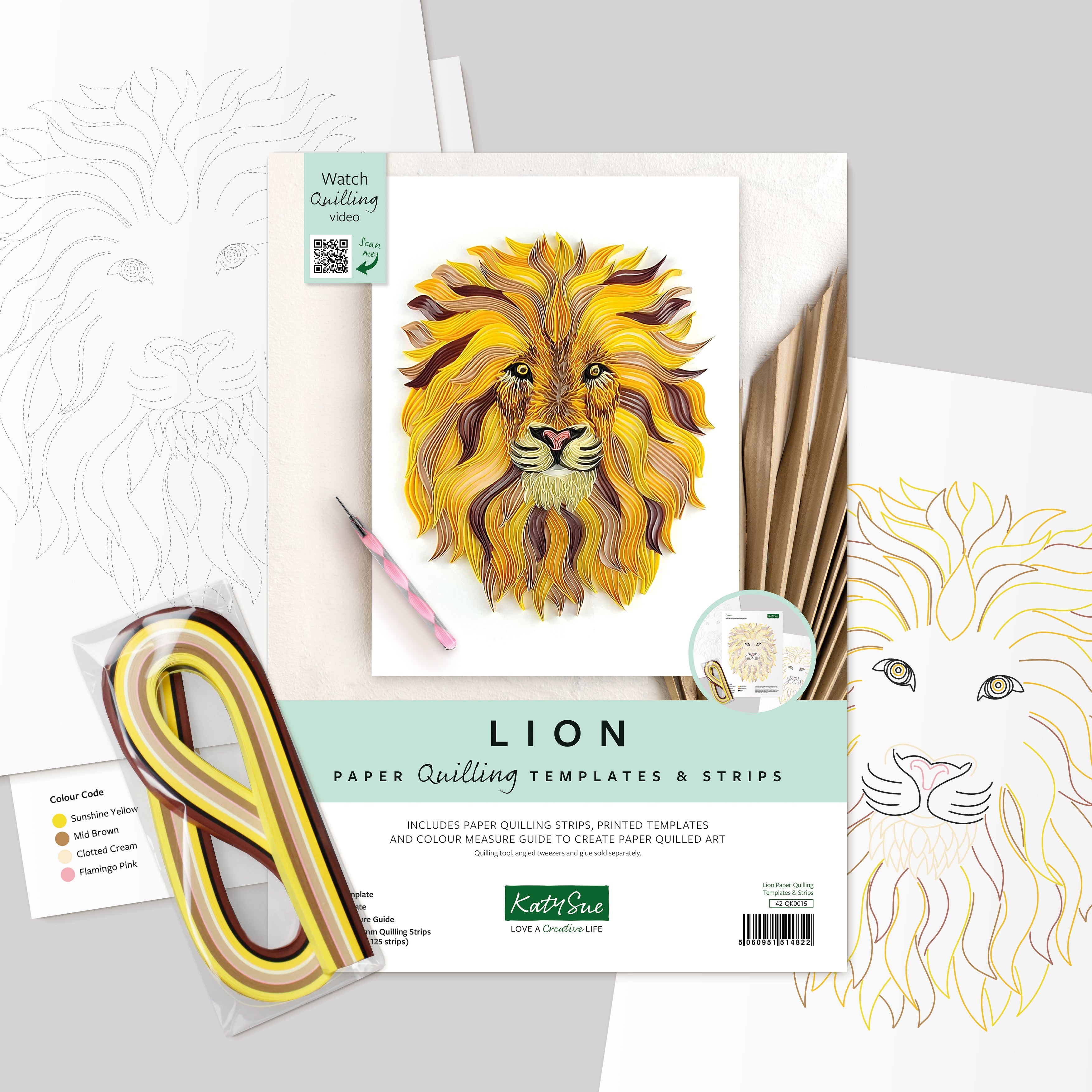 Lion Quilling Template Kit