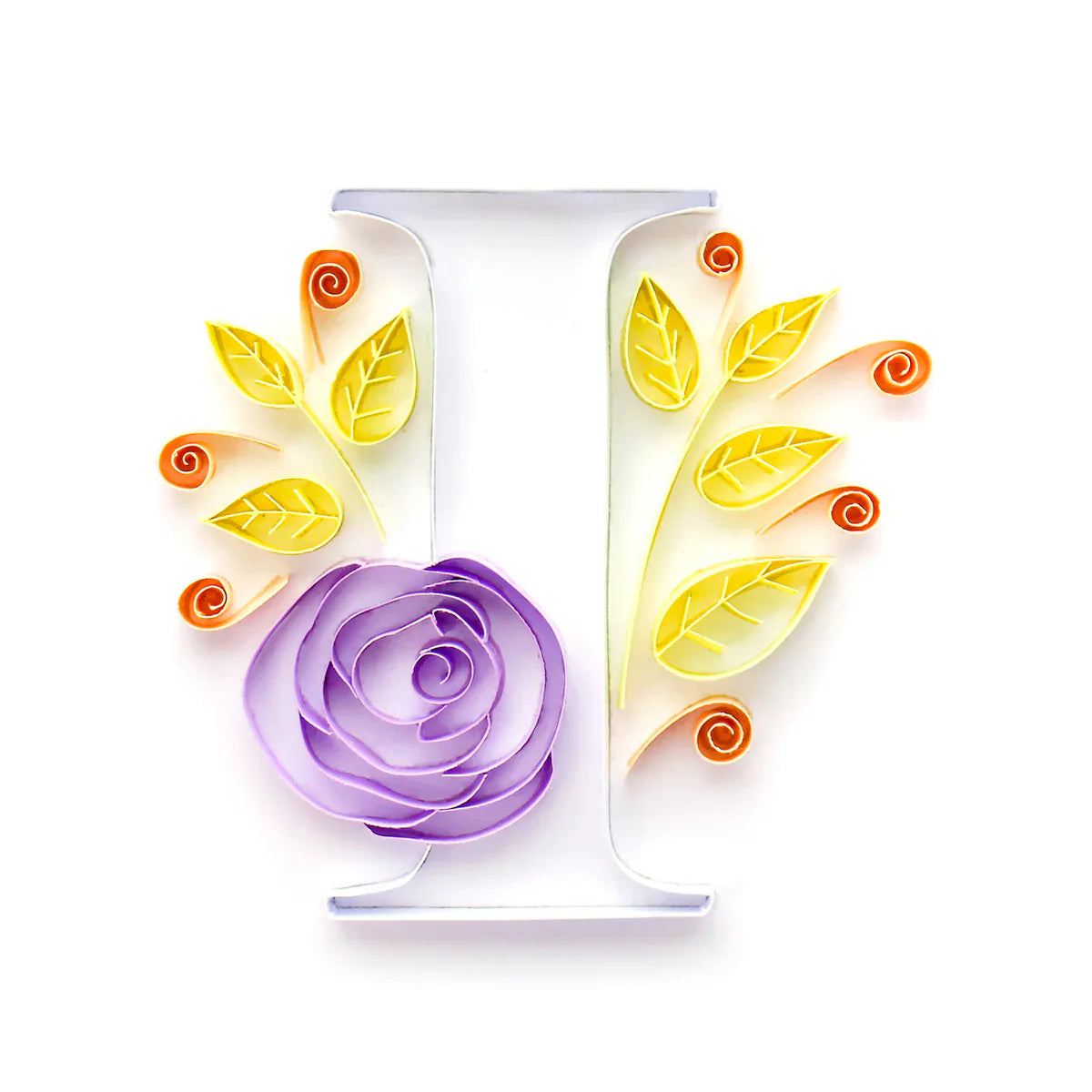 Floral Alphabet Collection Paper Quilling Template Pad