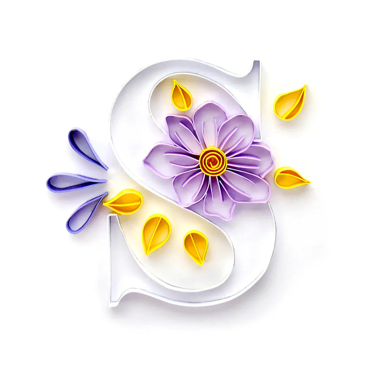 Floral Alphabet Collection Paper Quilling Template Pad