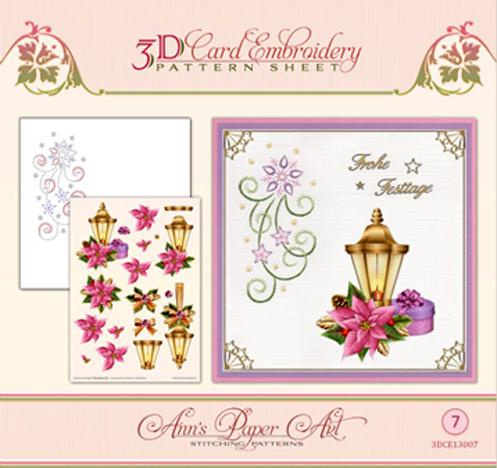 Ann's Paper Art - Embroidery pattern- Poinsettia