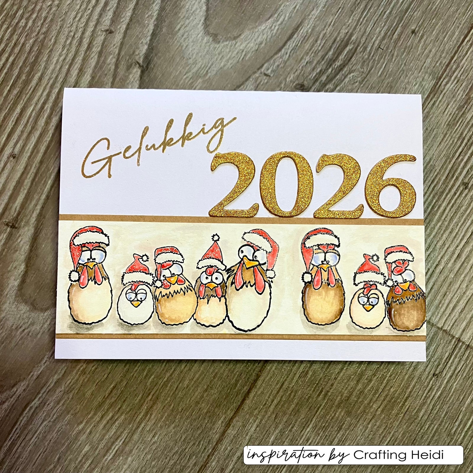 Vaessen Creative • Clear Stamps Christmas Chickens 1 12pcs