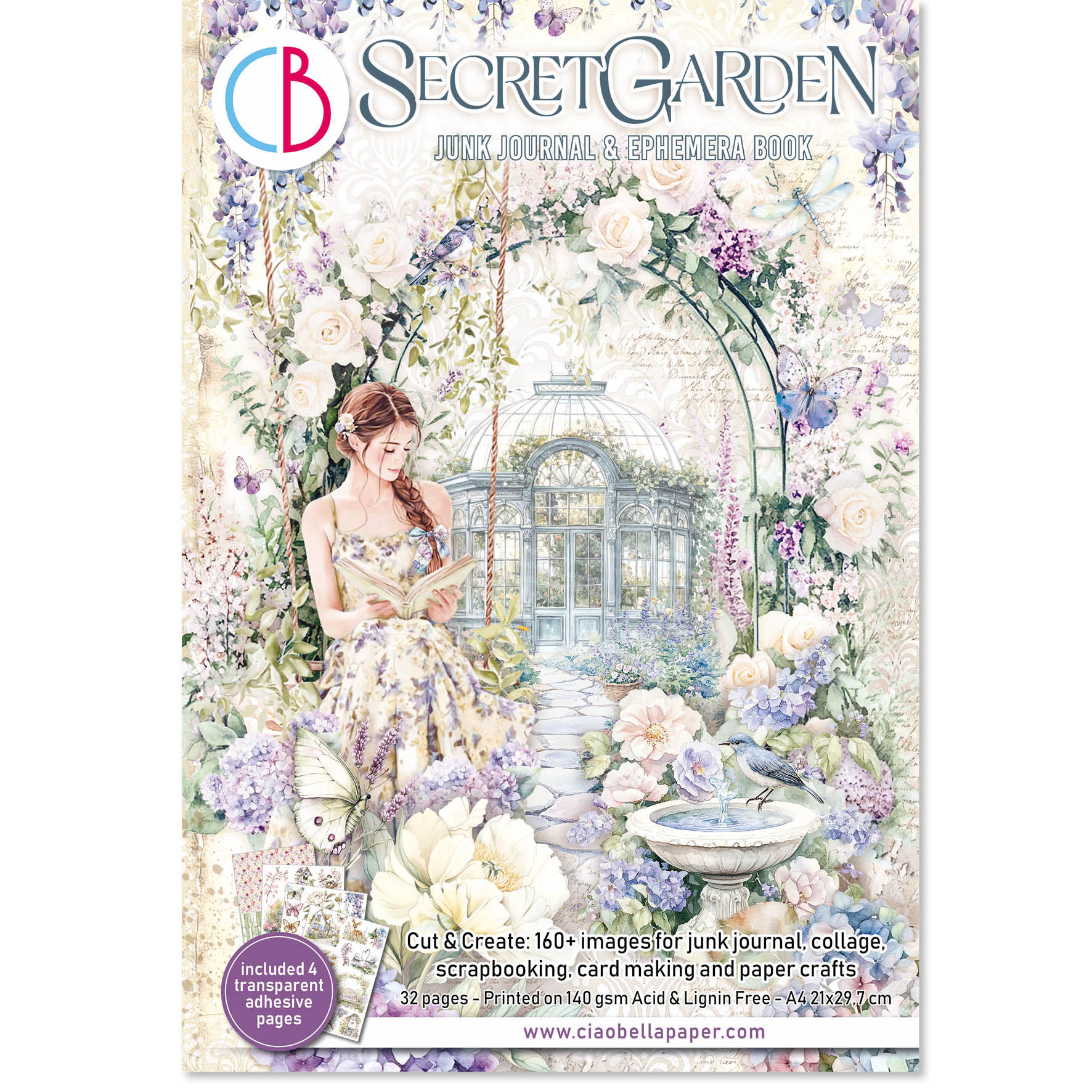 Secret Garden Junk Journal & Ephemera Book A4 32/Pkg