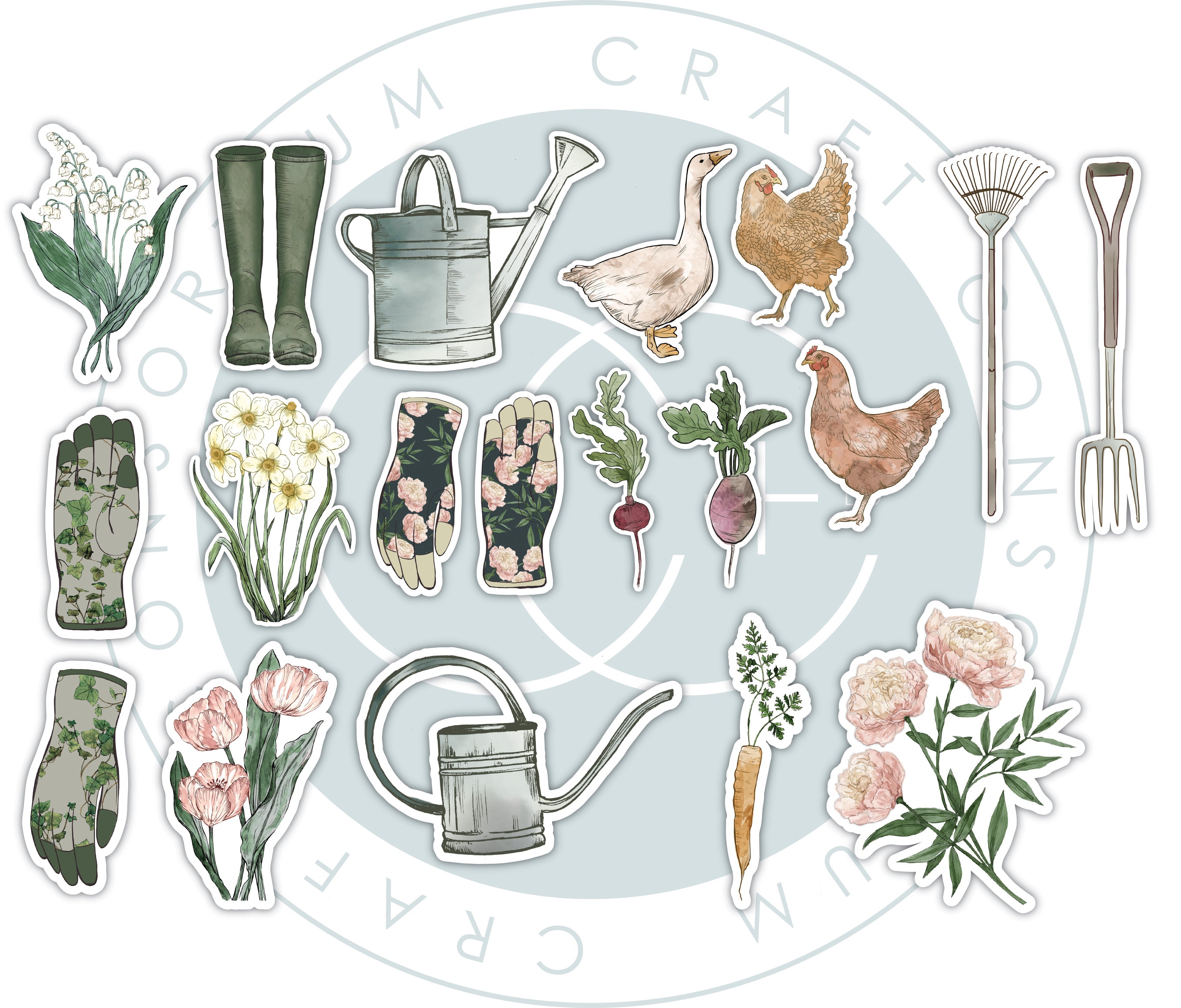 Craft Consortium Gardeners Delight - Chipboard Ephemera