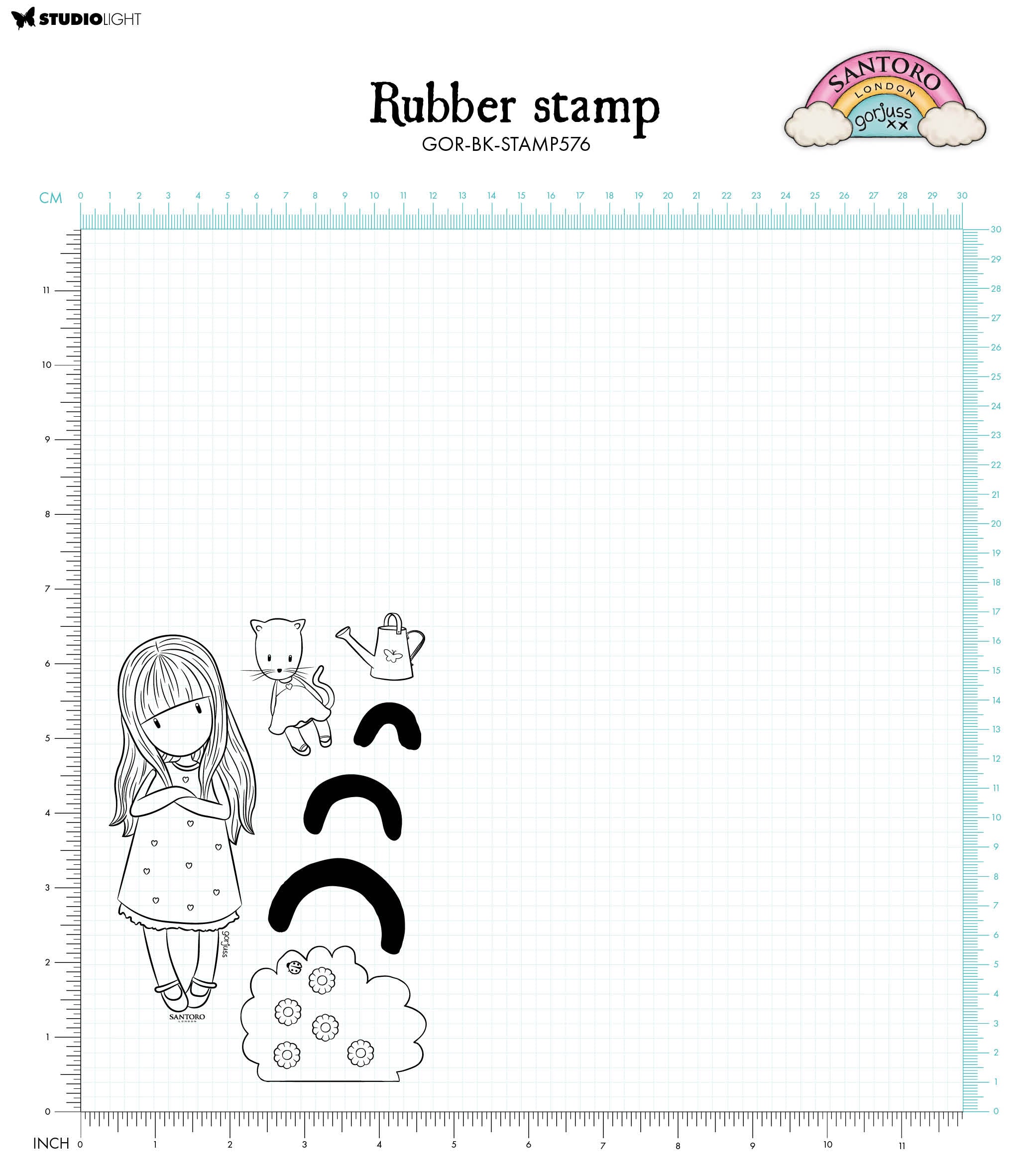 SAN Cling Stamp Gorjuss - Be Kind How Does Your Garden Grow 120x170x5mm 7 PC nr.576