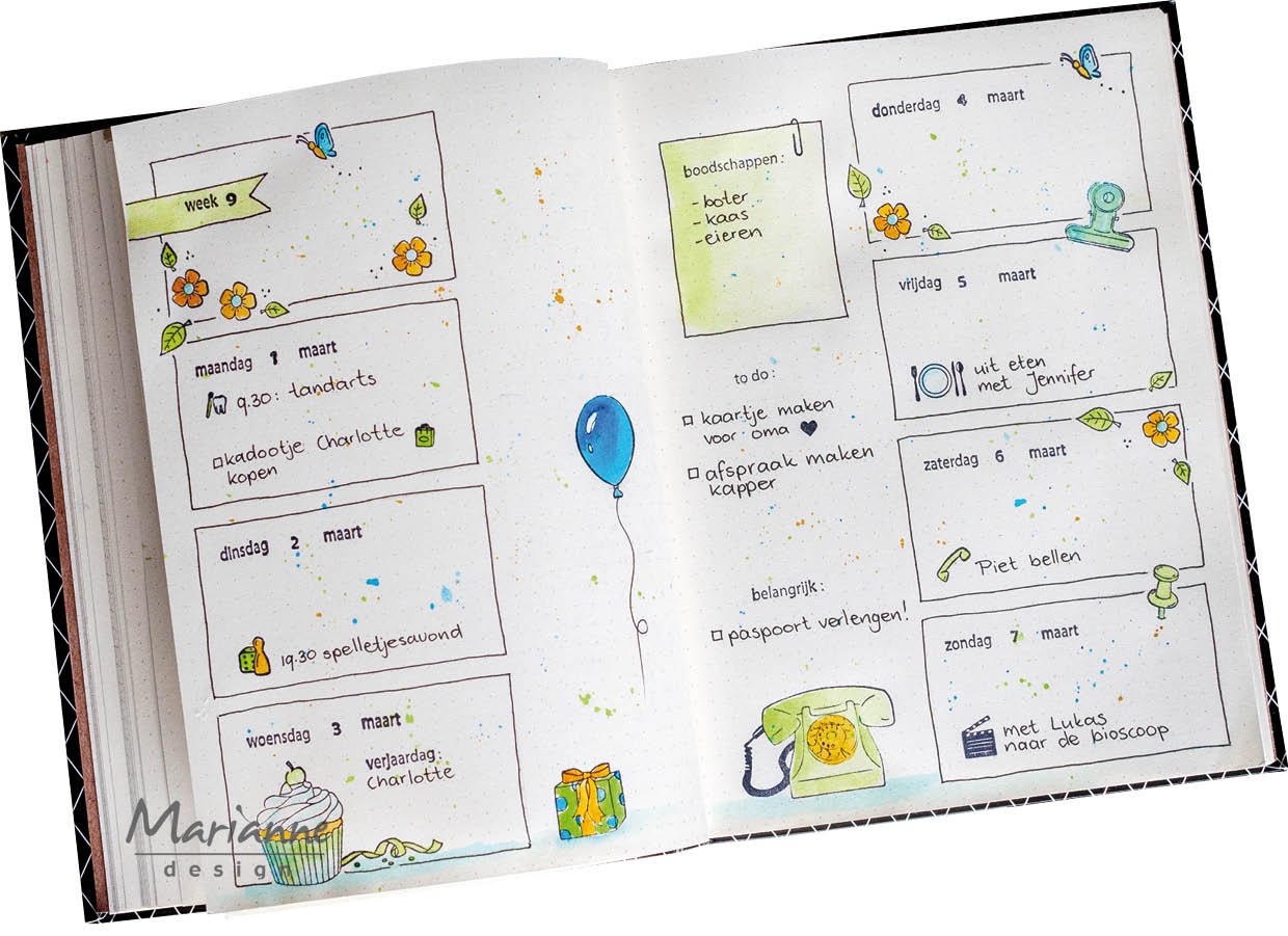 Marjoleine's Bujo - Tracker Symbols Clear Stamps