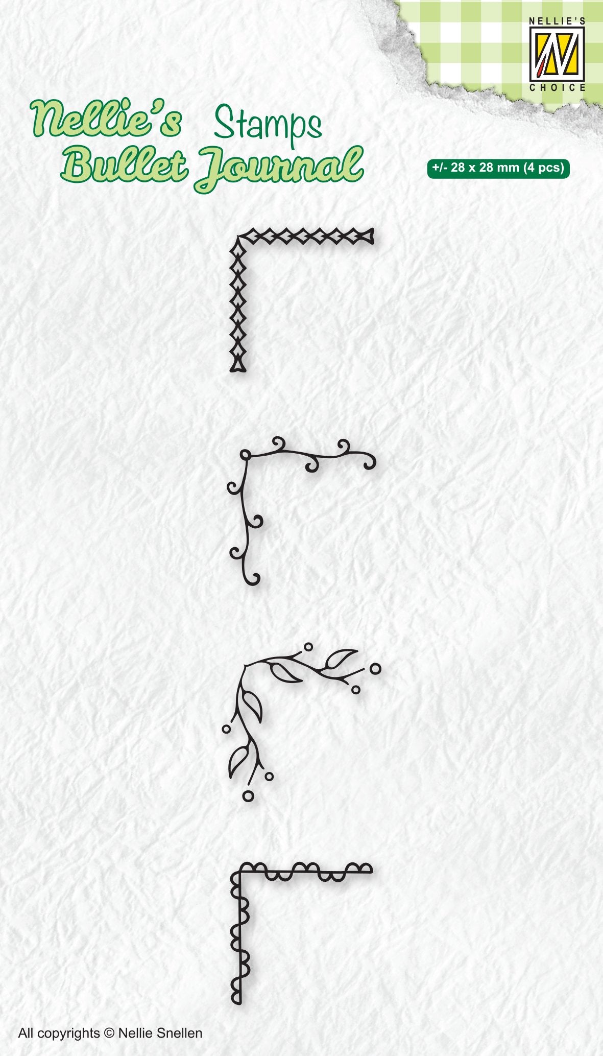 Nellie's Choice Nellie's Bullet Journal Clear Stamp Corners-1