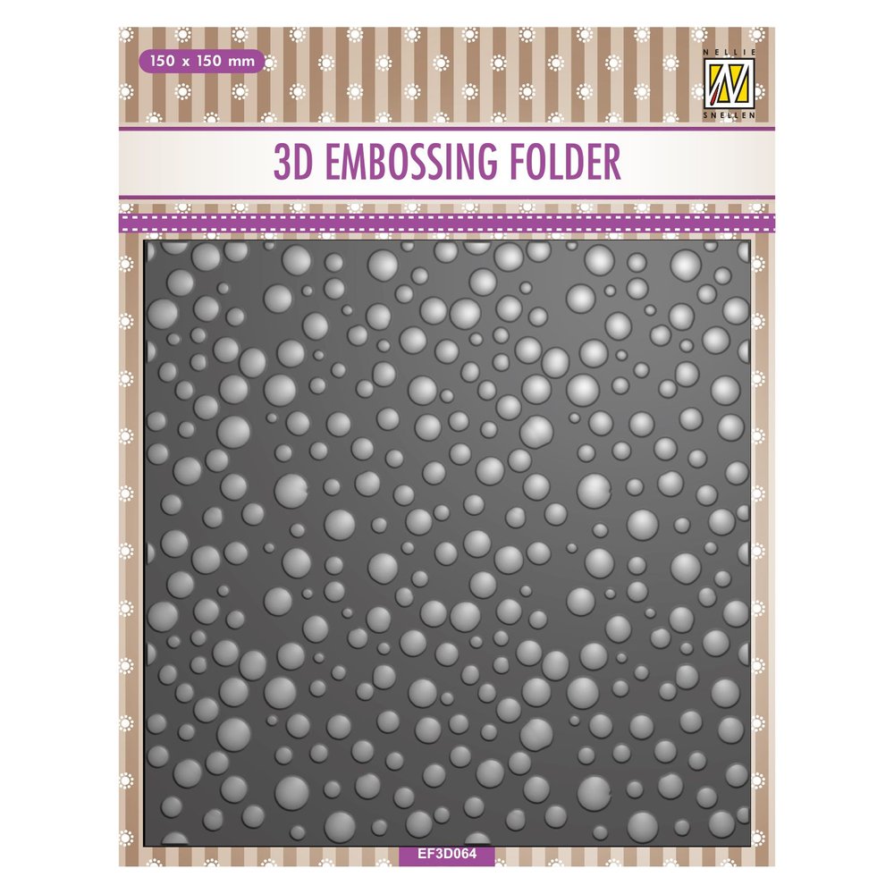 3D Embossing Folder Square - Snow