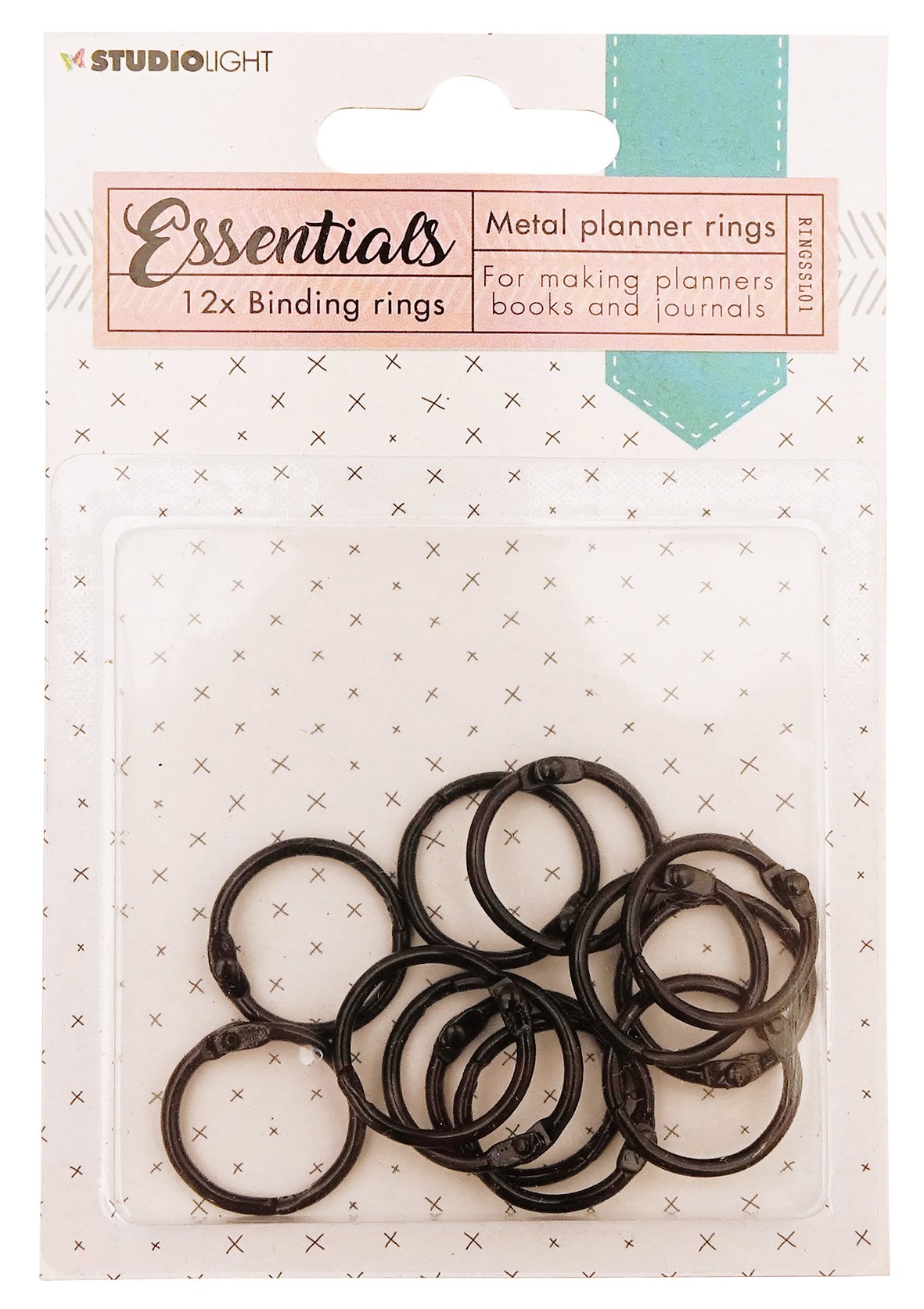 Binding rings Black Planner Essentials 23mm 12 PC nr.1