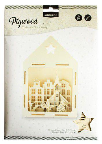 SL 3D Scenery City shopping Plywood 150x46x220mm  nr.14