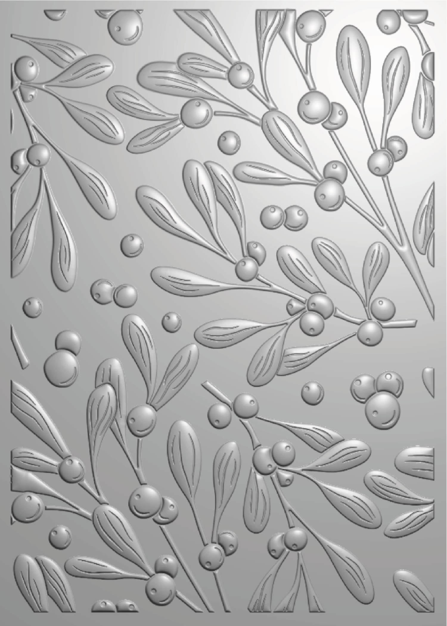 Crafter’s Companion 3D Embossing Folder 5”x7” - Elegant Mistletoe